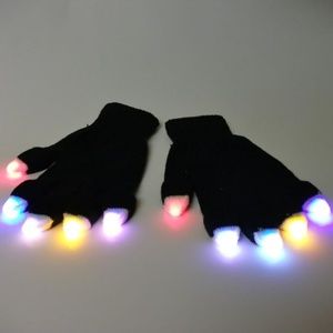 LED LIGHT UP PARTY 3 COLOR 6 MODE NIGHT GLOVES